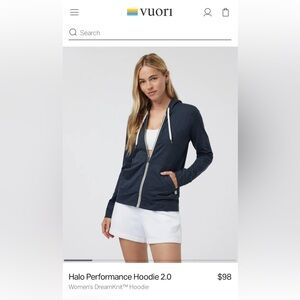 Vuori Halo Performance Hoodie 2.0 Women’s Black XL NWT
